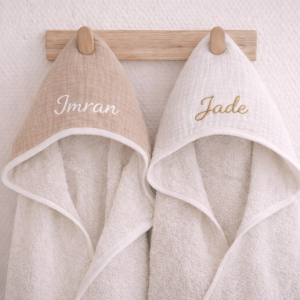 Cape de Bain Gaz de Coton + Gant
